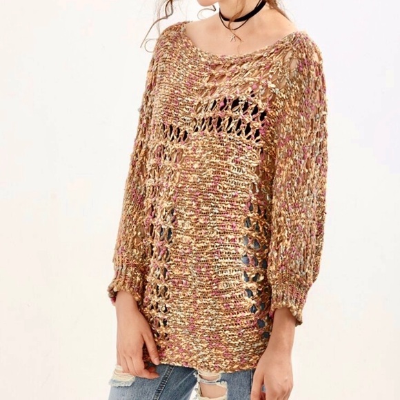 Cotton Candy Handmade wide knit sweater - Picture 1 of 12